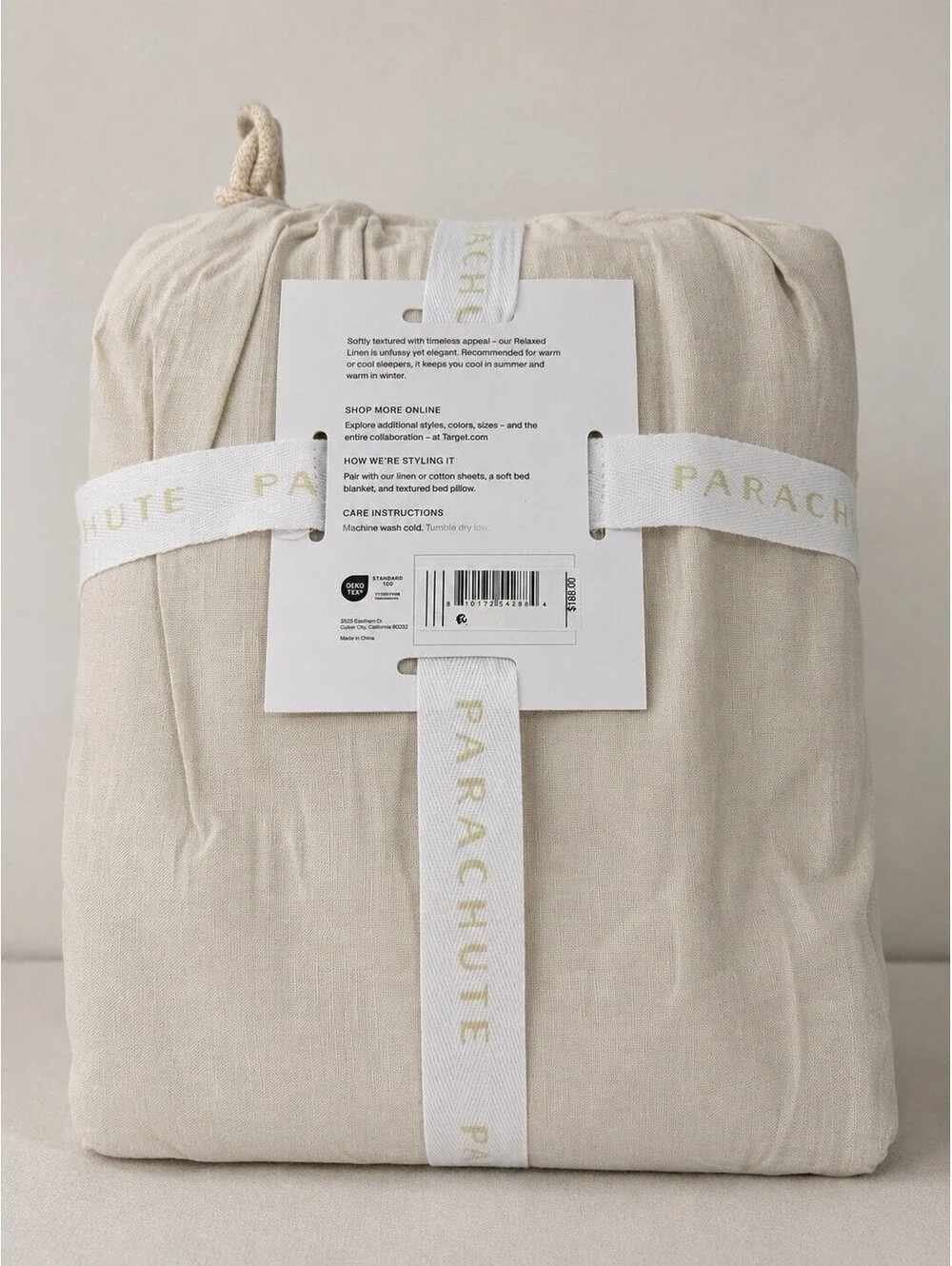 Parachute for Target Relaxed Linen Duvet Cover Set Full/Queen Parchment NWT